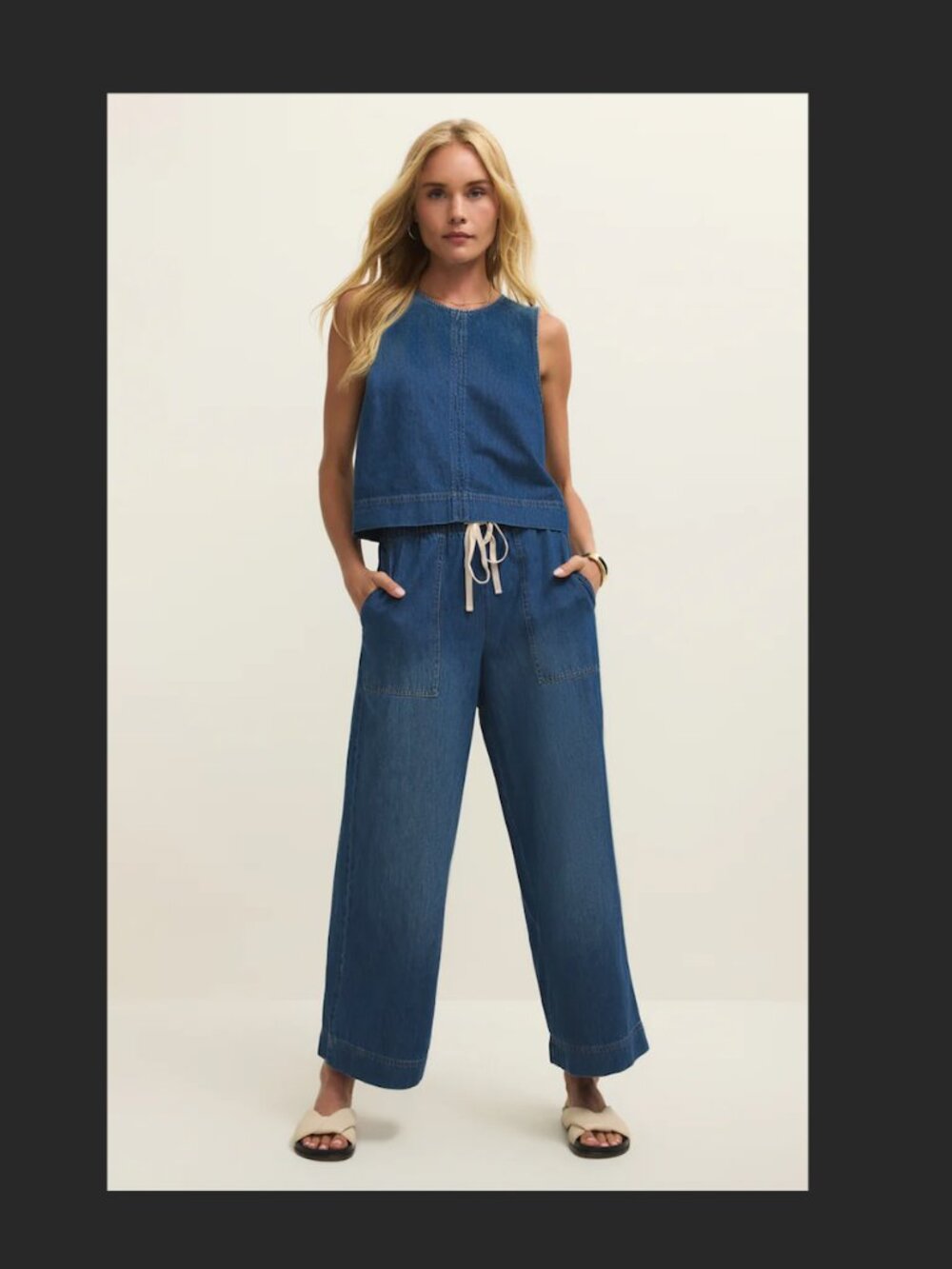 NWT Z Supply - Daycation Denim Utility Pant - Denim Deep Water (M)